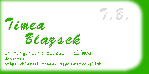 timea blazsek business card